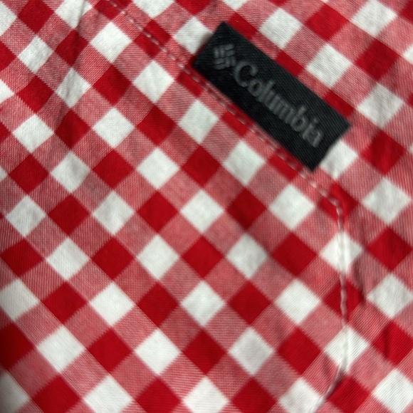 Columbia Men's Short Sleeve Button Up Shirt, Standard Fit, Red Checkered, Sz XXL - Picture 4 of 9